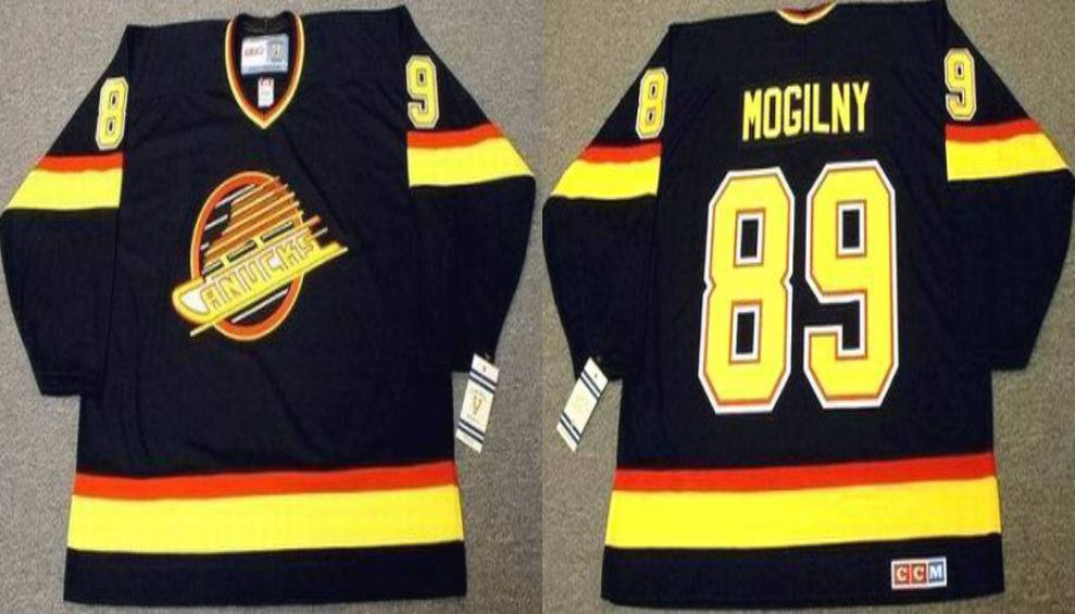 2019 Men Vancouver Canucks #89 Mogilny Black CCM NHL jerseys->vancouver canucks->NHL Jersey
